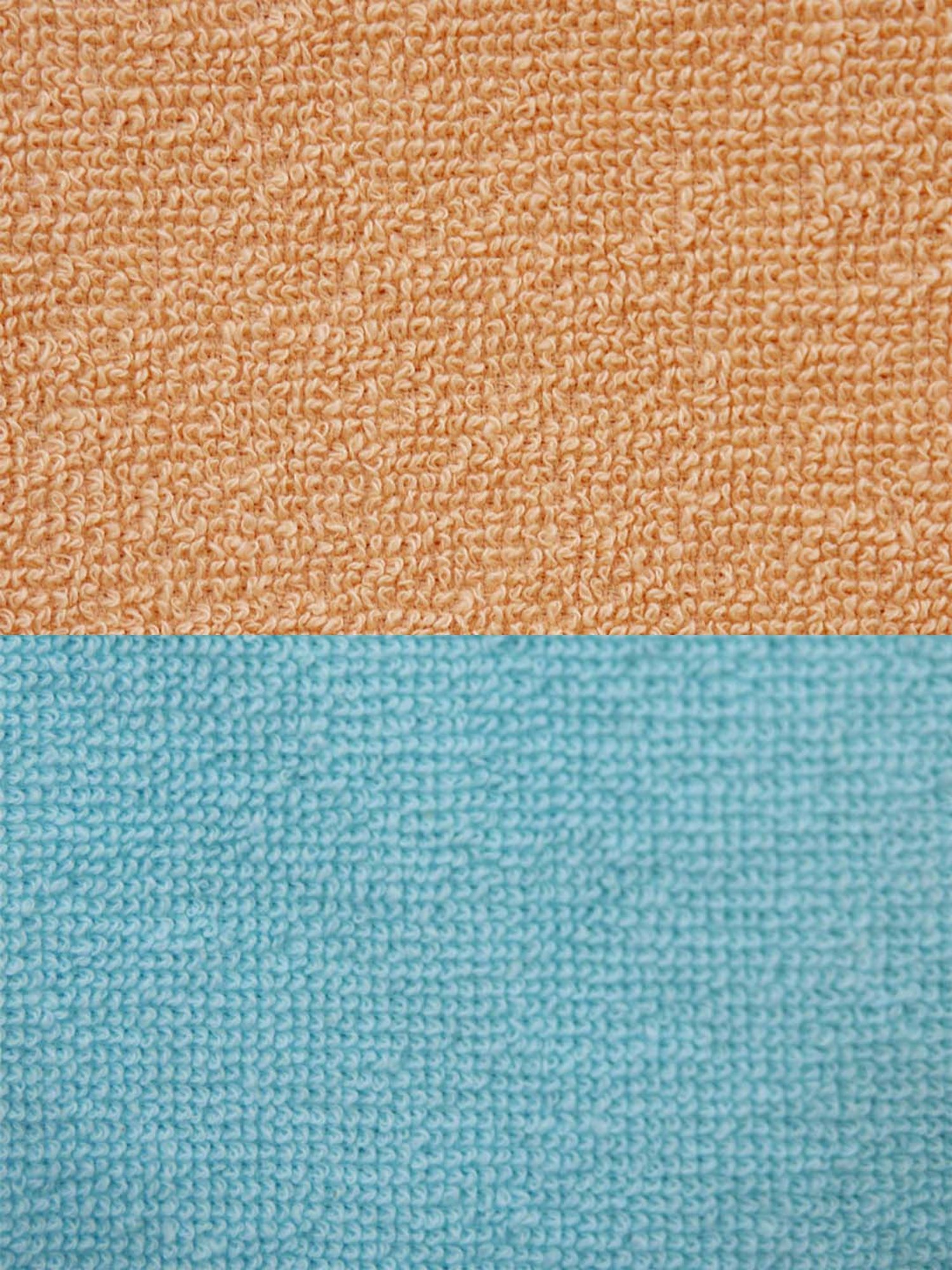 Ariana Aqua Blue & Orange Cotton 400 GSM Etereo Large Couple Bath Towel - Set of 2