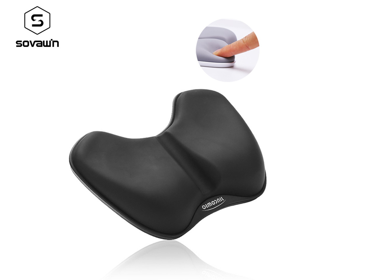 Ergonomic Gaming Mouse Pad Wrist Rest Silicon Gel Memory Foam Streamline Mousepad Support Hand Mat for Game PC Computer Laptop