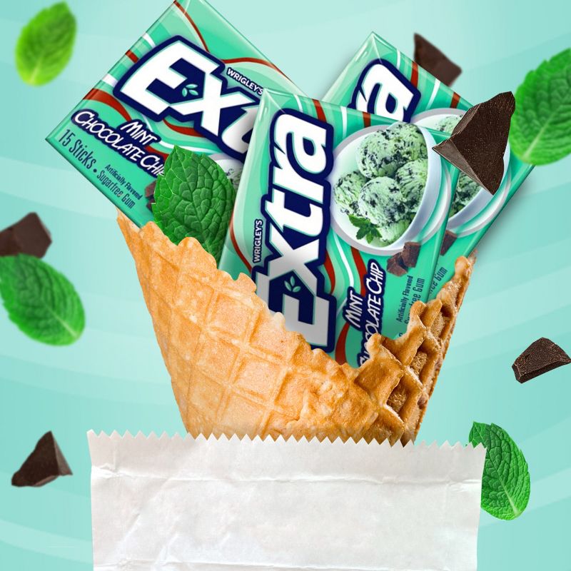 Wrigley's Extra Dessert Delights Mint Chocolate Chip Sugarfree Gum 3 pk