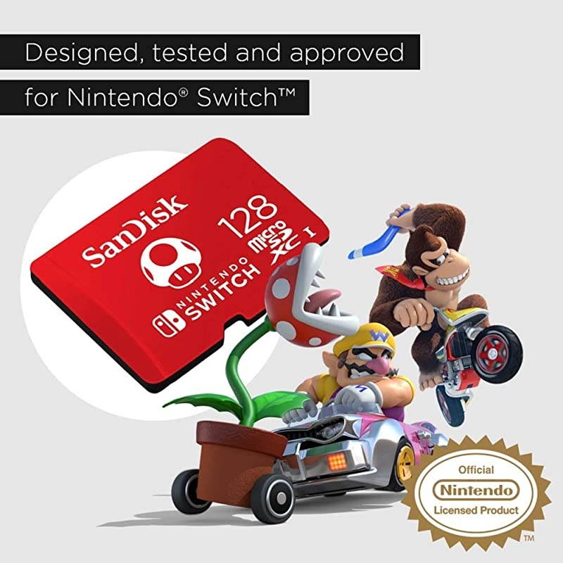 128GB microSDXC UHSIMemoryCard for NintendoSwitch SDSQXAO128GGNCZN