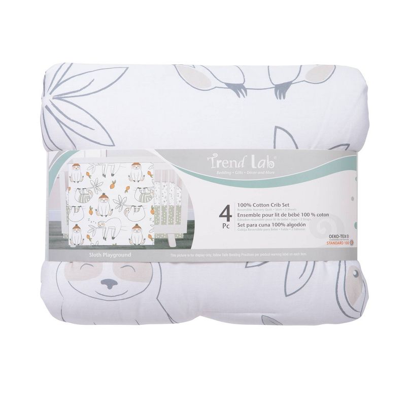 Trend Lab Crib Set Sloth Playground - 4pc