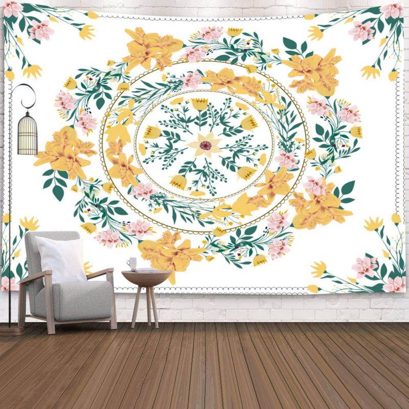 1Pc Household Wall Tapestry Decorative Background Cloth Fashion Beach Towel Bath Towel Shower Towel (Yellow)