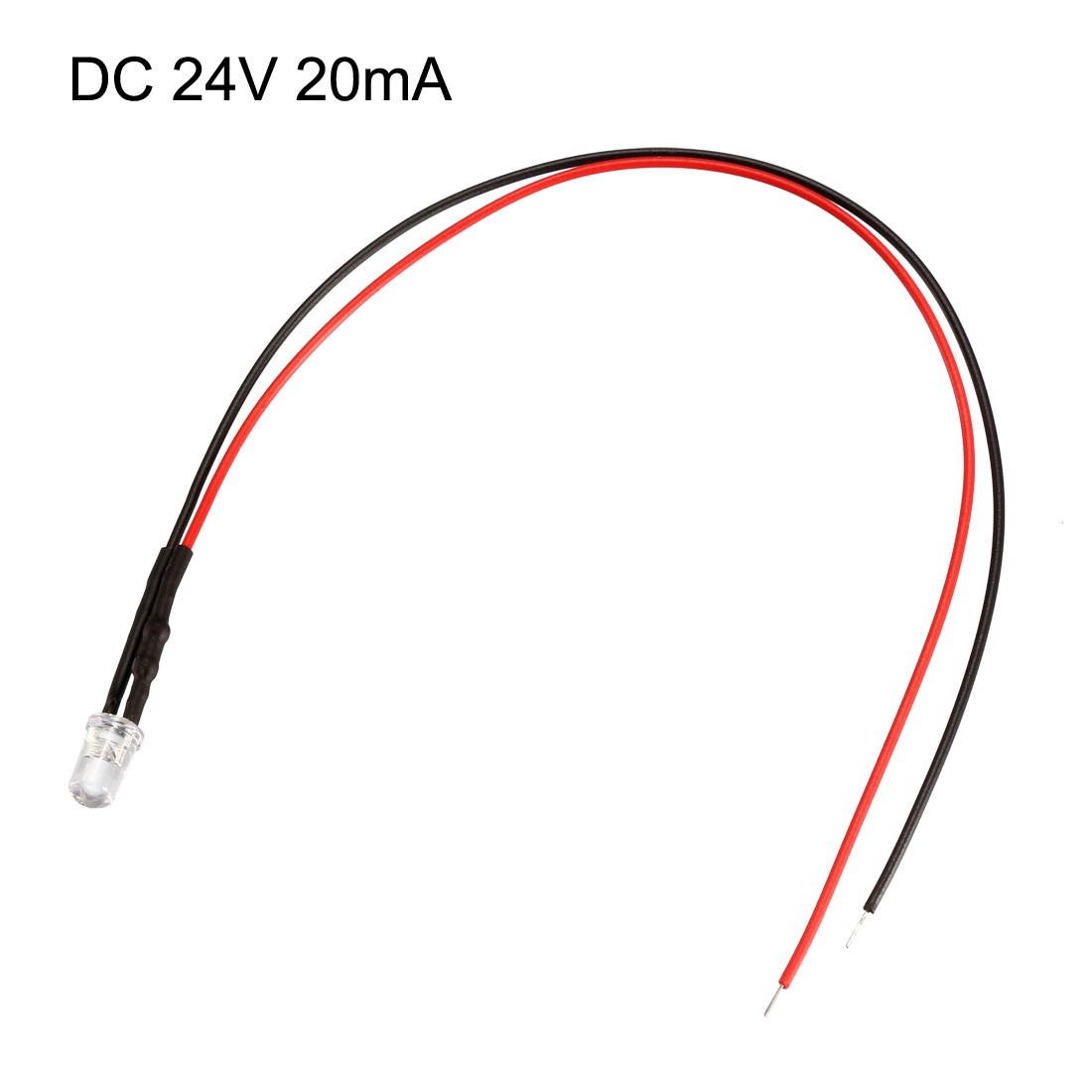 Prewired LED Light , DC 24V 20mA - 5mm Slow Flashing Pre-Wired Round Top Bulb Lamp for DIY Boat Parties