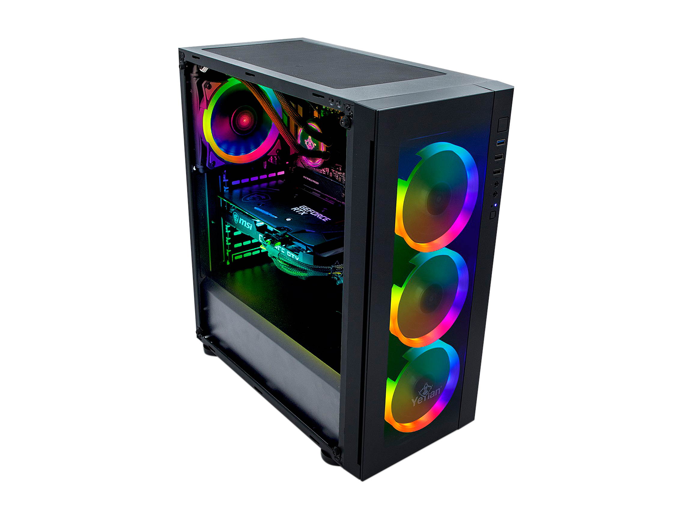 Yeyian Gaming Desktop Katana X01 YPB-KAT-X01 Intel Core i7 10th Gen 10700KF (3.80 GHz) 16 GB DDR4 1 TB NVMe SSD NVIDIA GeForce RTX 3060 Ti Windows 10 Home 64-bit