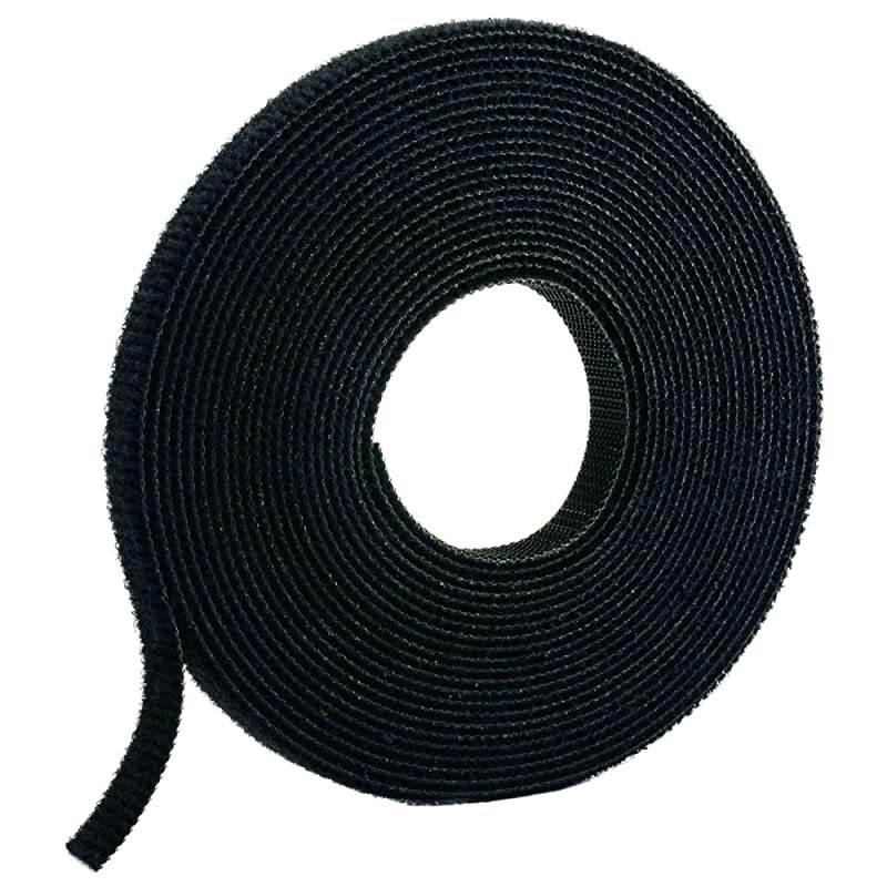 HLM15R0 Hook and Loop Miniature Roll Cable Tie 15Foot Length Black