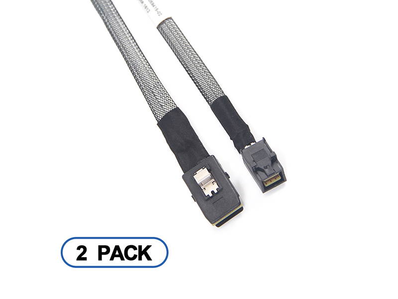 Internal Mini SAS HD SFF-8643 to Mini SAS SFF-8087 Cable, 0.5-Meter(1.6ft),2 Pack