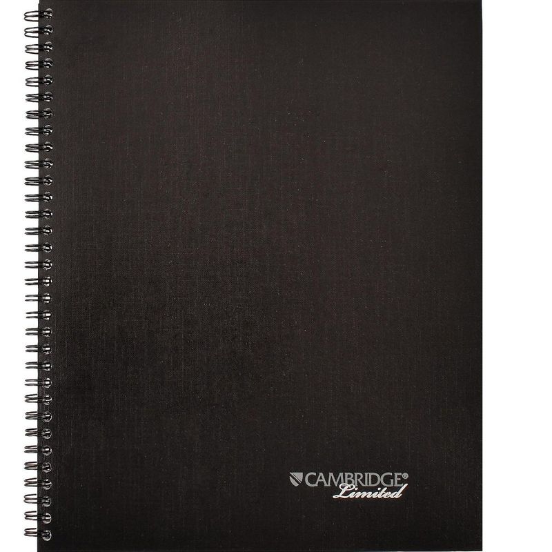 Cambridge Side Bound Guided Business Notebook Linen Meeting Notes 11 x 8 1/4 80 Sheets 06132