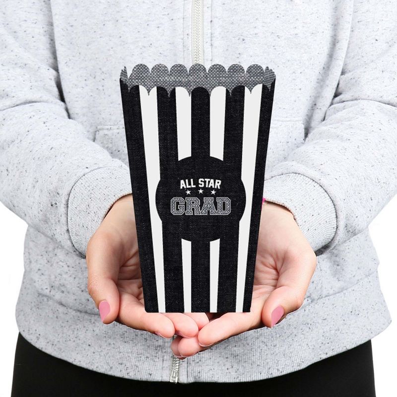 Big Dot of Happiness All Star Grad - Graduation Party Favor Popcorn Treat Boxes - Set of 12