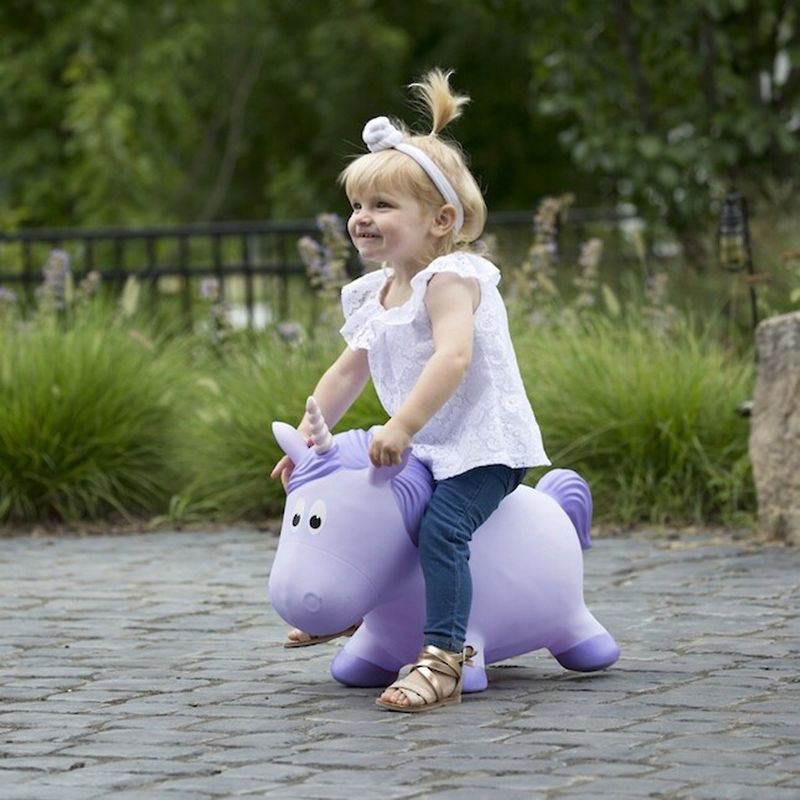 Farm Hoppers Inflatable Bouncing Purple Unicorn