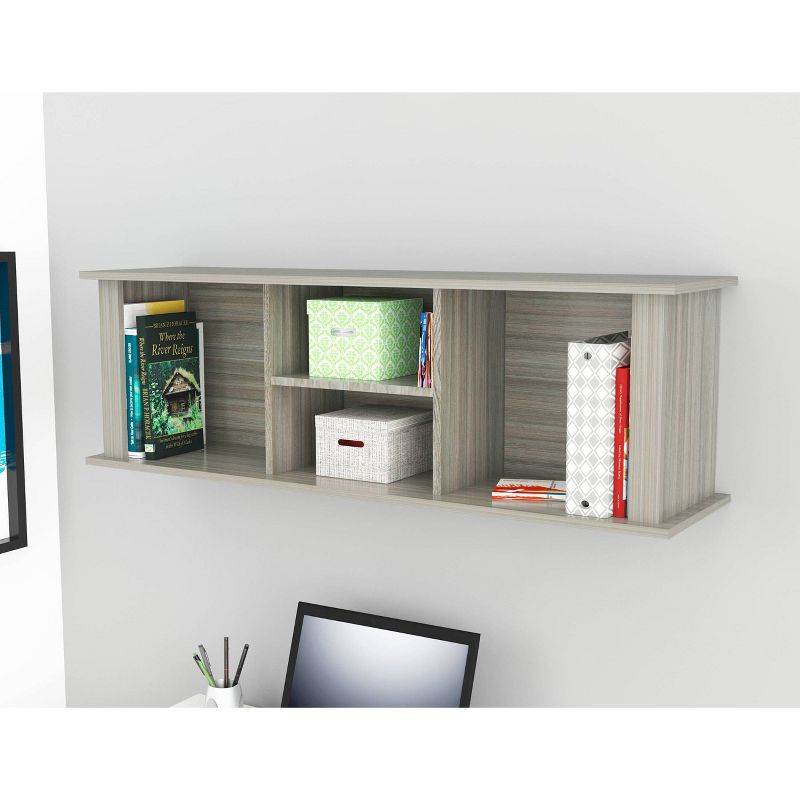 Wall Mounted Hutch Gray - Inval