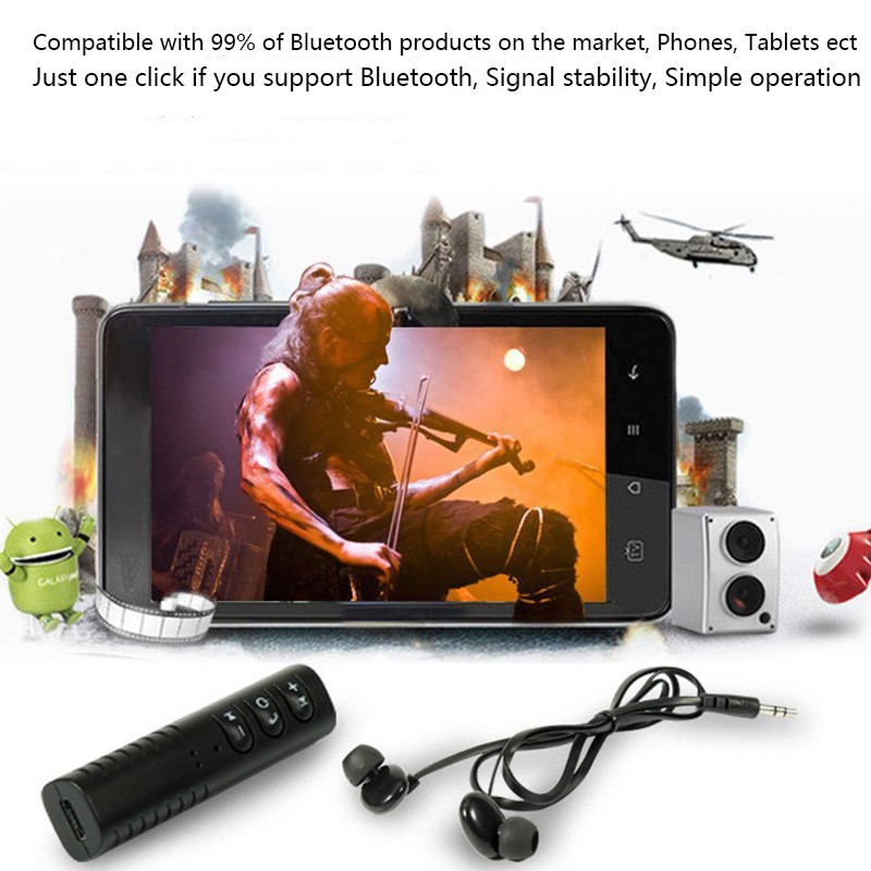 Wireless Bluetooth Aux Audio Receiver Adapter 4.1 Bluetooth Handsfree Car Kit 3.5mm jack Aux Bluetooth Hands Free Music Receiver