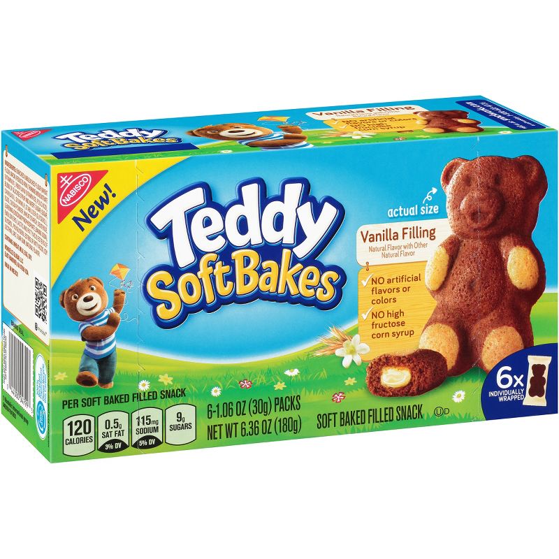 Teddy SoftBakes Snacks Vanilla Filling - 1.06oz/6ct