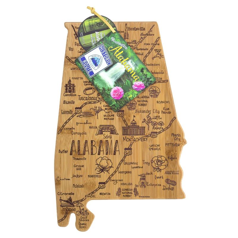 Totally Bamboo Destination Alabama Serving and Cutting Board