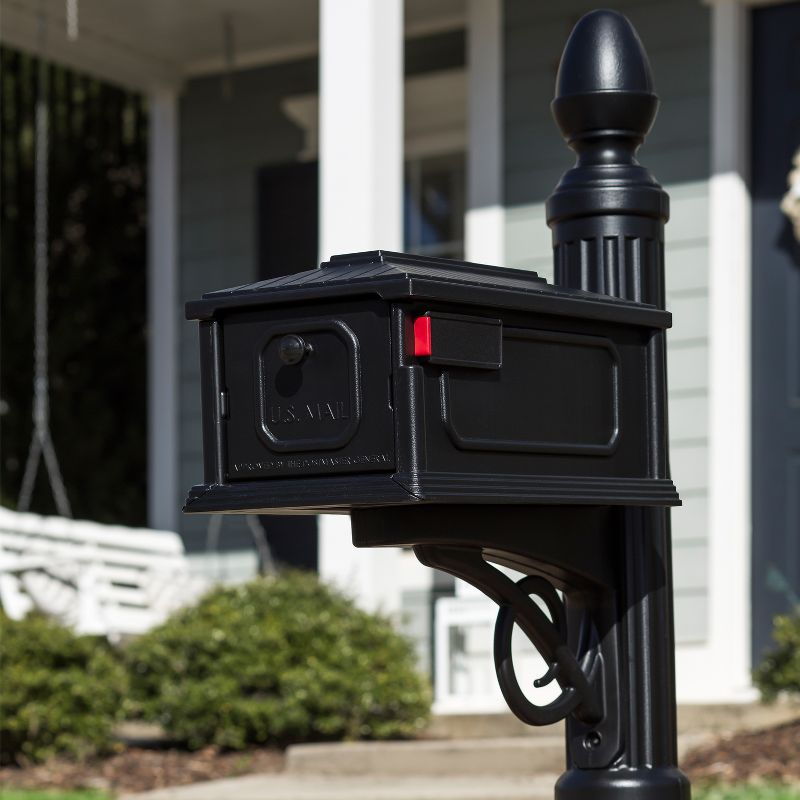 Gibraltar Mailbox Stratford All In One Mailbox Black