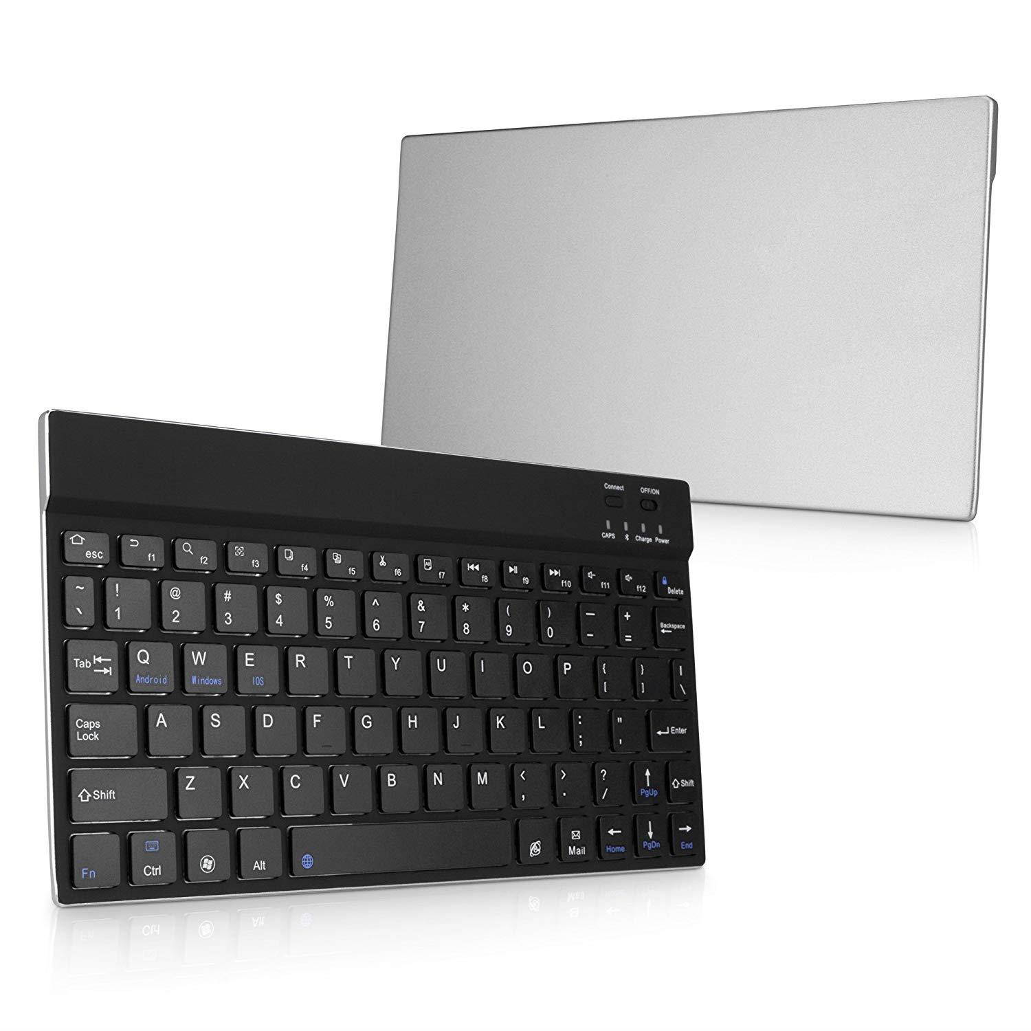 Panasonic Toughpad FZ-M1 Keyboard, BoxWave [SlimKeys Bluetooth Keyboard] Portable Keyboard with Integrated Commands for Panasonic Toughpad FZ-M1 - Jet Black
