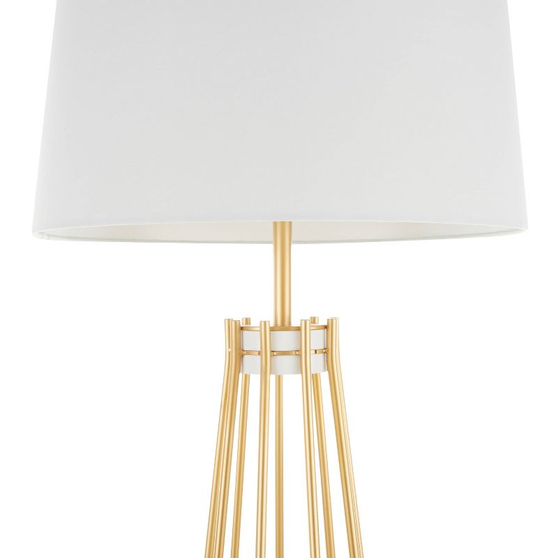 Canary Contemporary Floor Lamp with Metal Shade White (Includes LED Light Bulb) - LumiSource