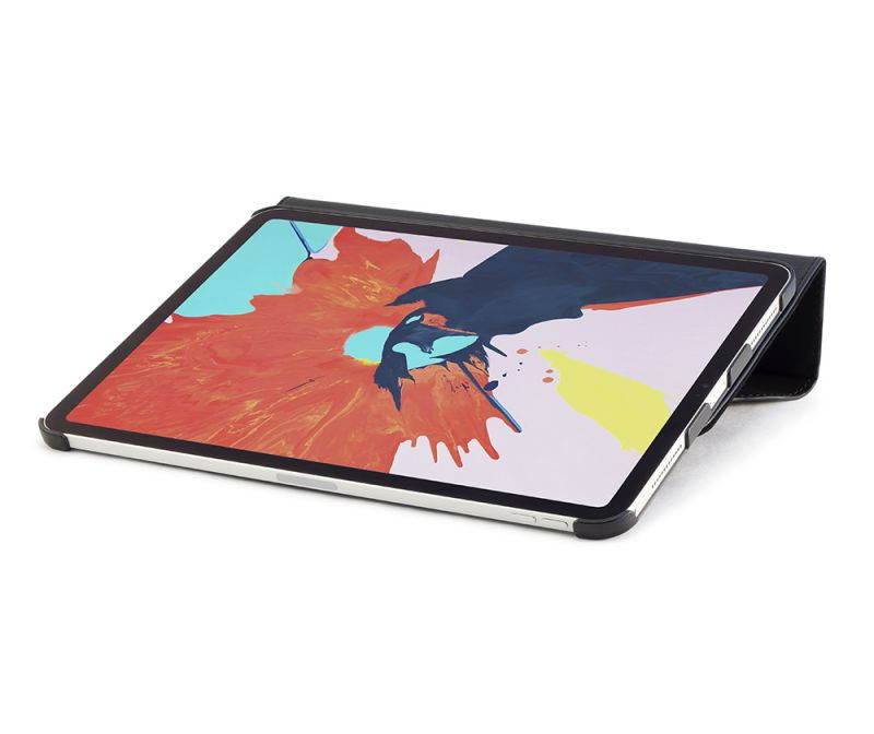 Devicewear Ridge Smart Case for iPad Pro 11&rdquo; [Supports Apple Pencil Charging] Slim Fit Leather Stand Case with Keyboard typing position cover. Compatible with Apple iPad Pro 11 inch 2018, Black