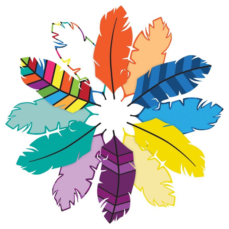 Barker Creek Bulletin Board Double-Sided Accents - Feathers