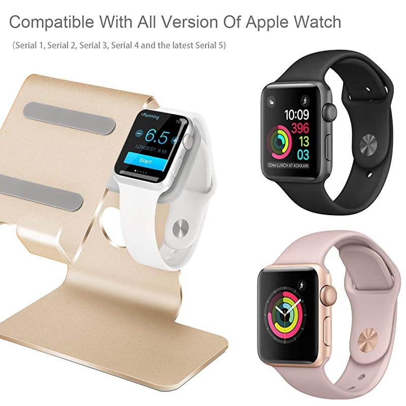 2in1 Charging Stand Compatible with Apple Watch Series 654321 and Apple Watch SE 38mm40mm42mm44mm and iPhoneiPad GoldMust Have Apple Watch Accessories