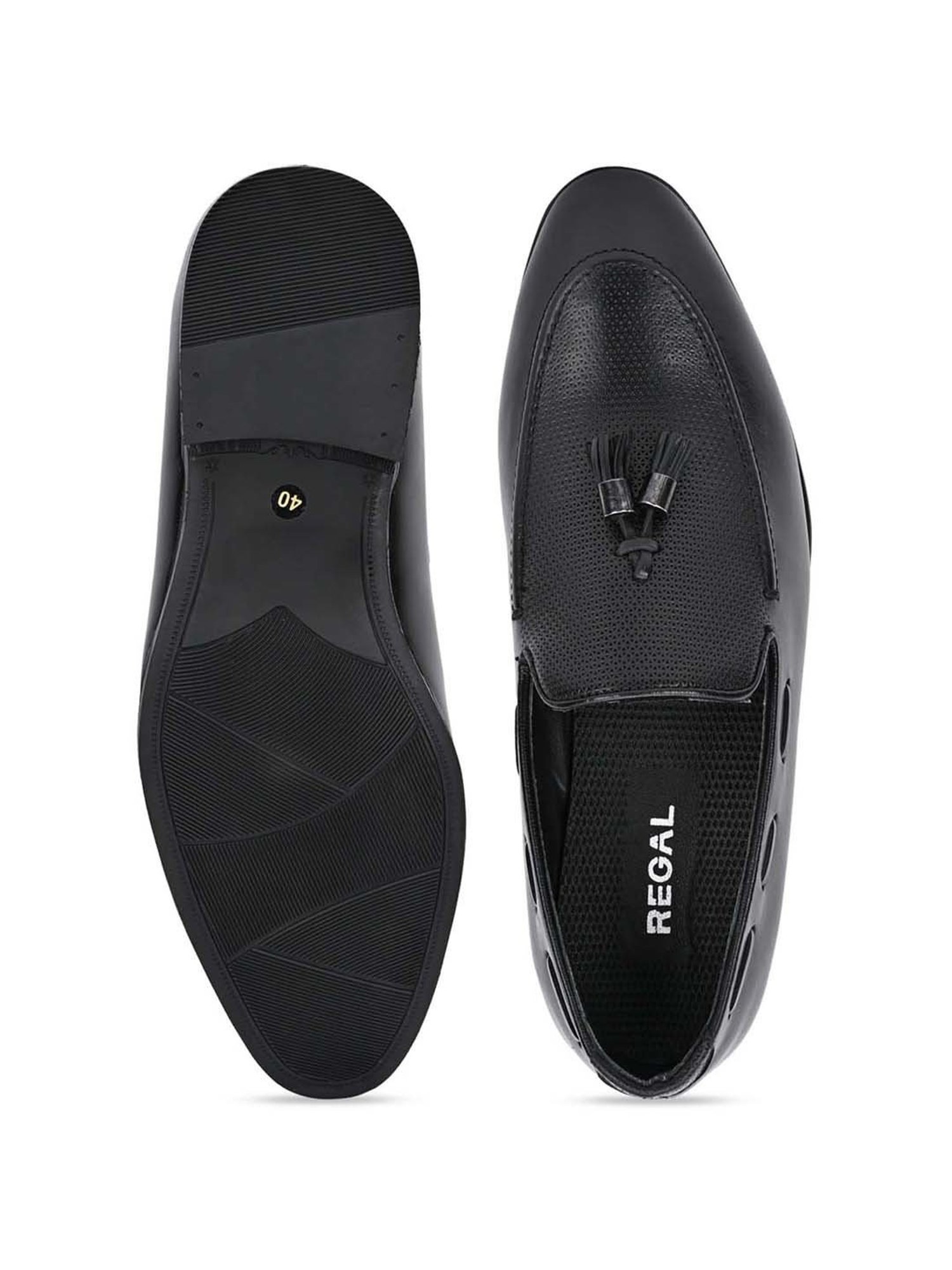 Regal Men's Black Boat Shoes