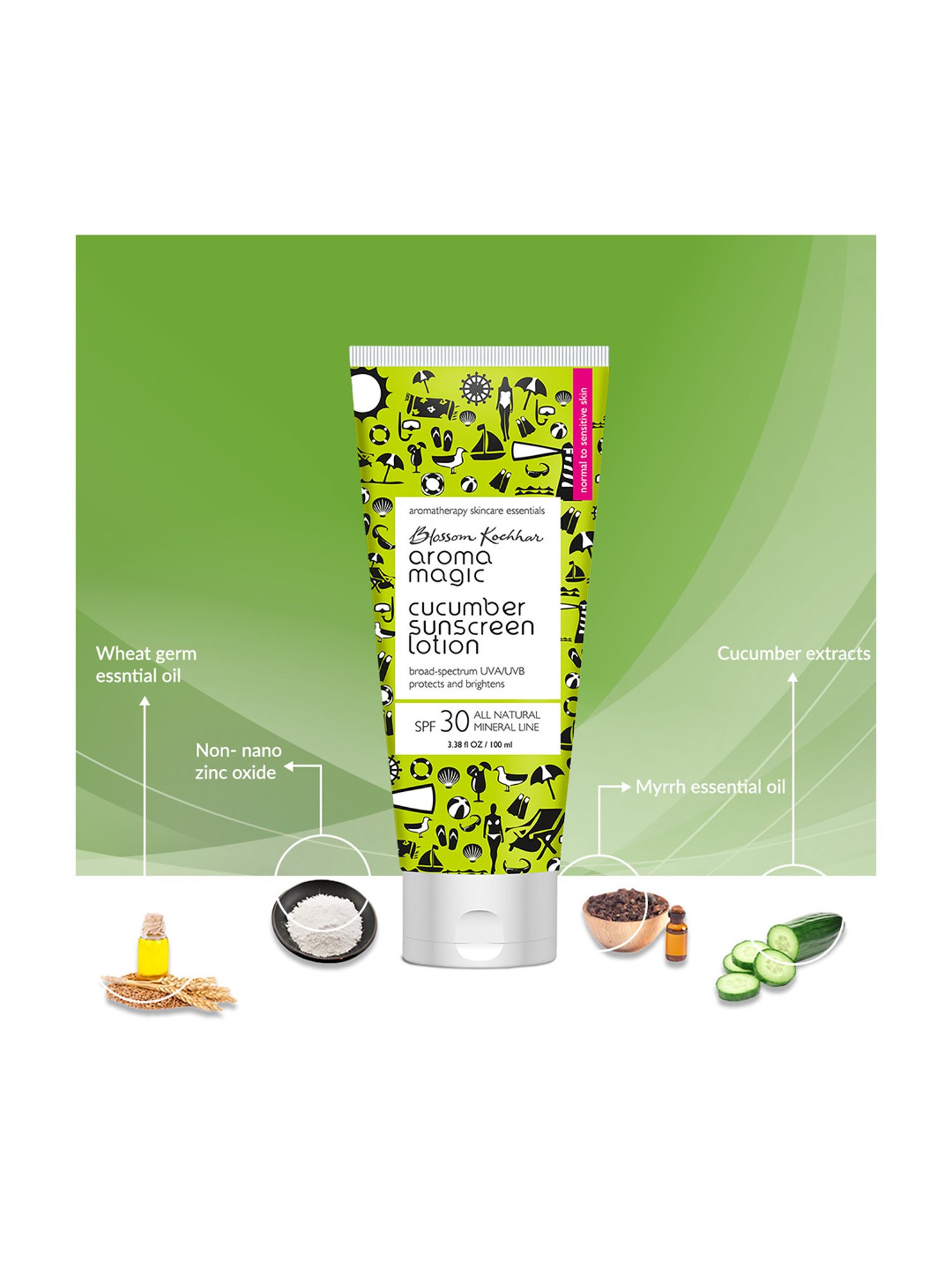 Aroma Magic Cucumber Sunscreen Lotion - 100 ml