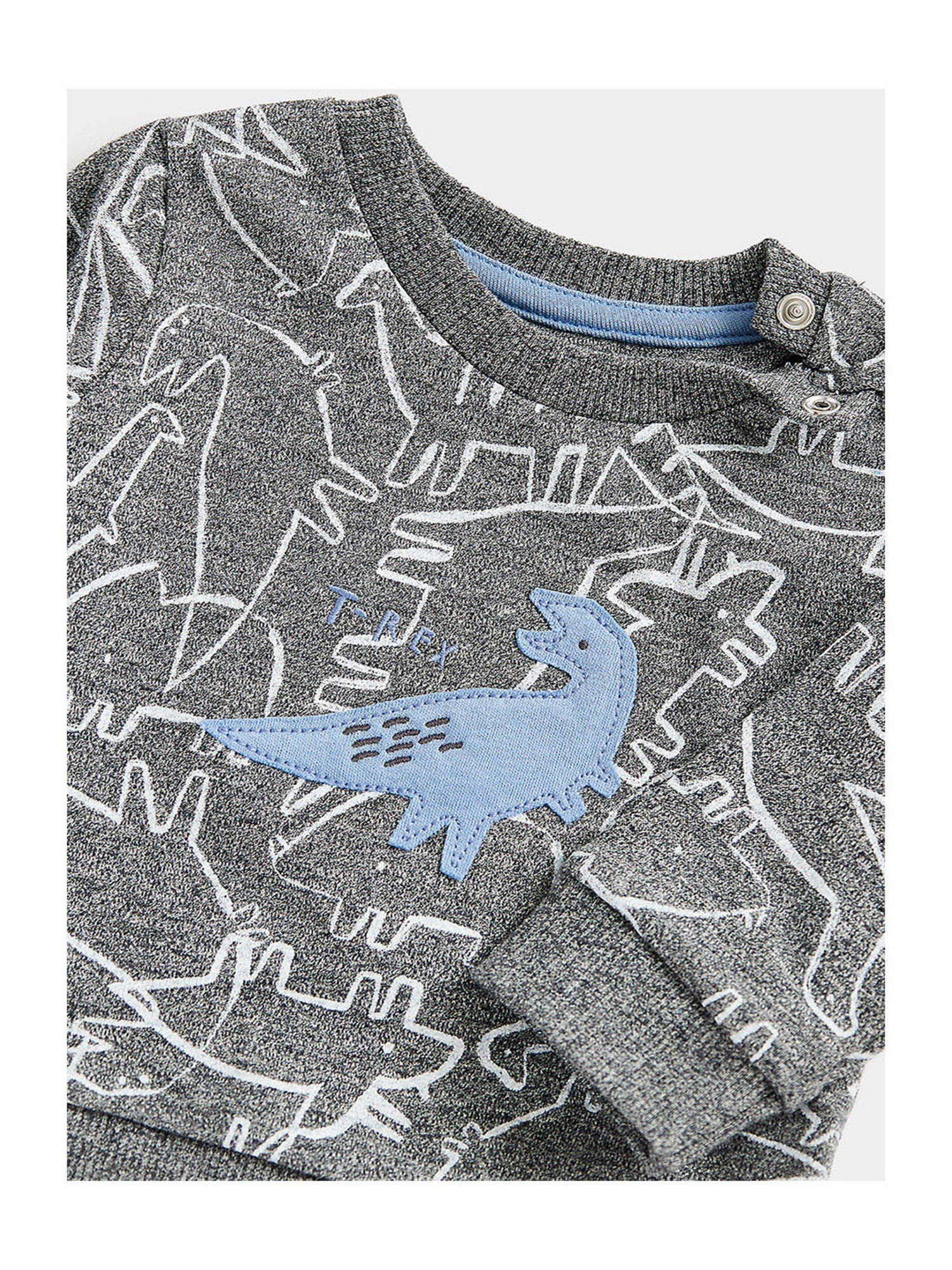 Mothercare Kids Grey Applique Full Sleeves Sweatshirt