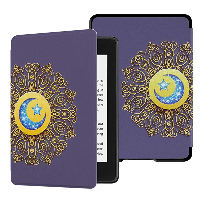 Painting Case for Allnew Kindle Paperwhite 10th Gen 2018 Release onlyWill Not fit Prior Gen Kindle Devices Star Moon Totem