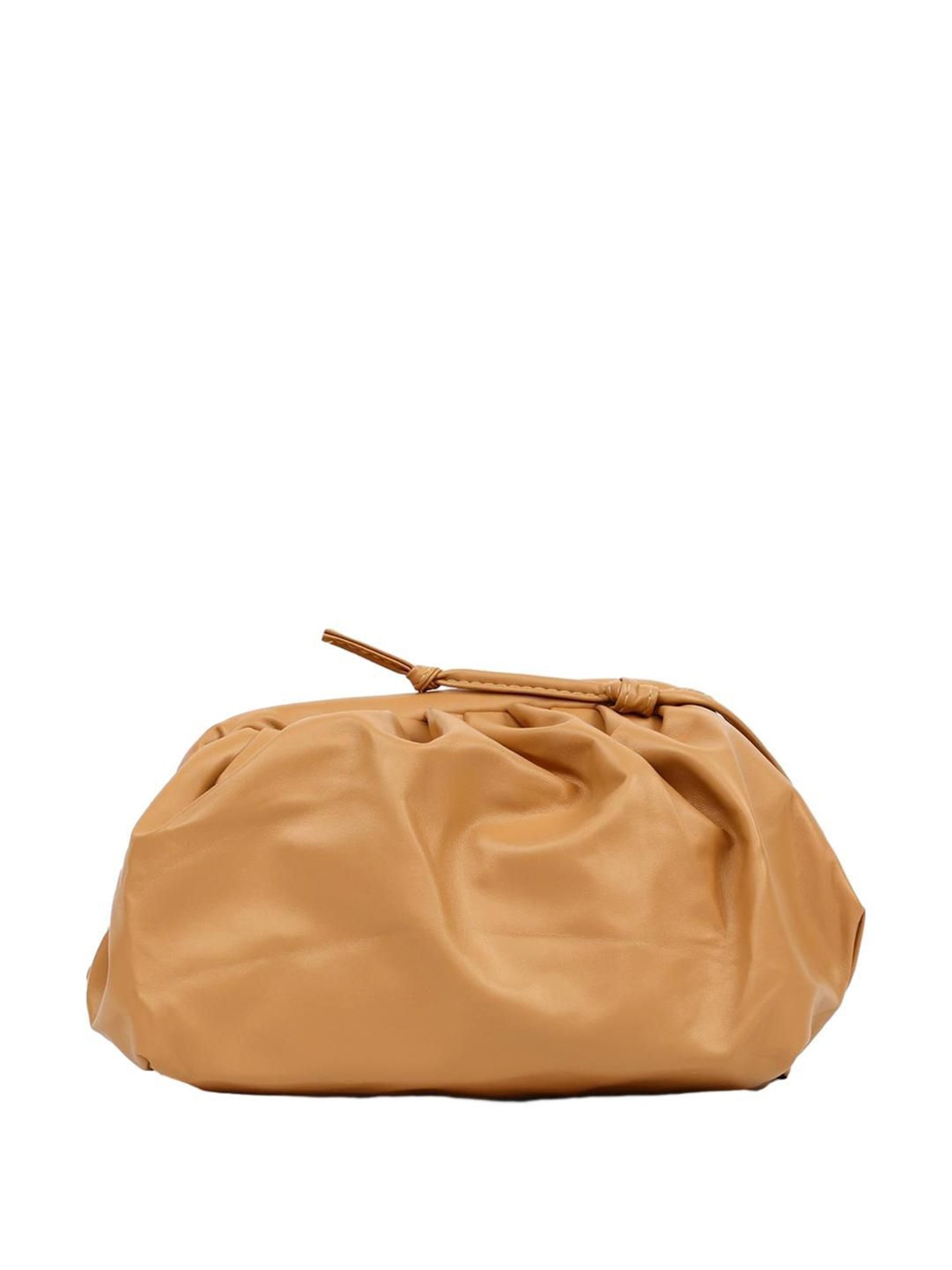 HauteSauce Beige Solid Small Sling Handbag