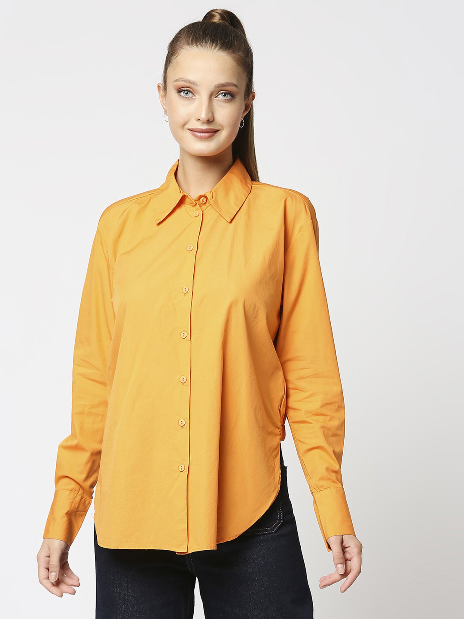 Remanika Orange Pure Cotton Shirt