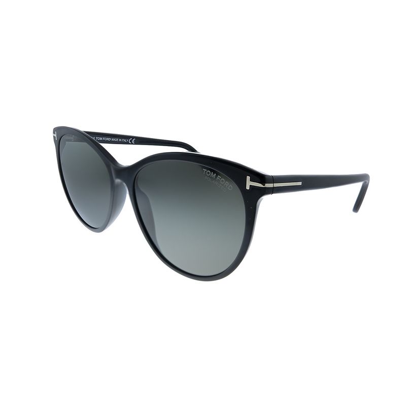 Tom Ford Maxim TF 787 01D Womens Round Sunglasses Shiny Black 59mm