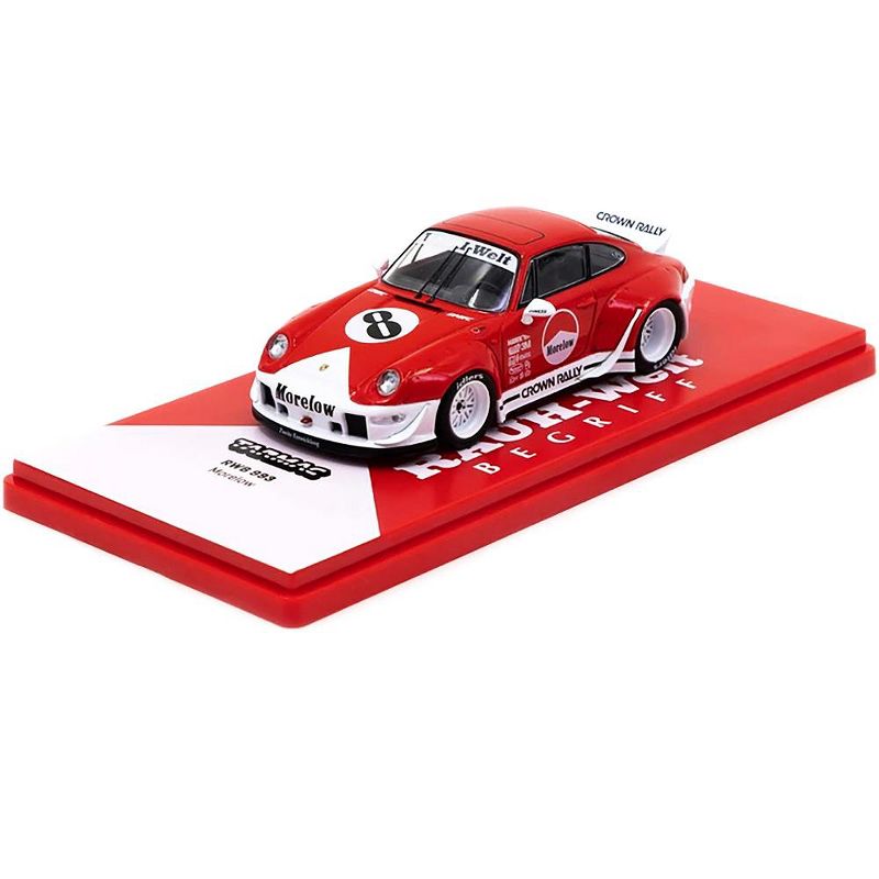 Porsche RWB 993 #8 "Morelow" Red and White "RAUH-Welt BEGRIFF" 1/43 Diecast Model Car by Tarmac Works