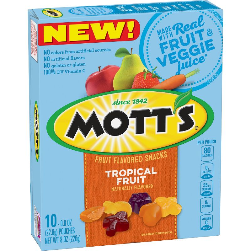 Mott's Tropical Fruit Naturally Fruit Flavored Snack - 8oz