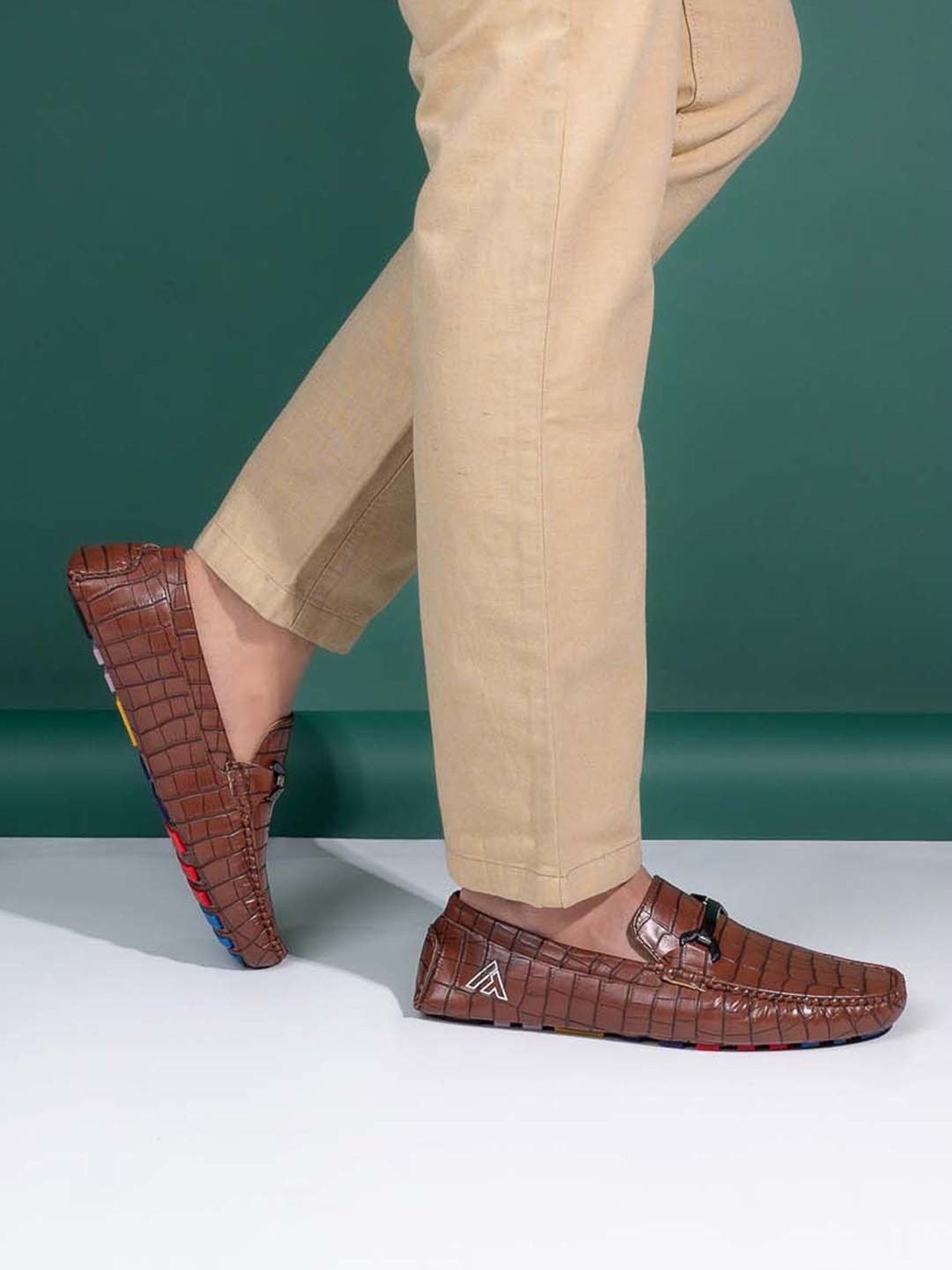 Alberto Torresi Men's Tan Casual Loafers