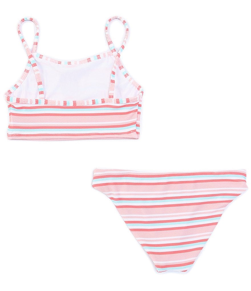 Splendid Big Girls 7-16 Cozy-Stripe Tankini Top & Hipster Bottom Two-Piece Swimsuit