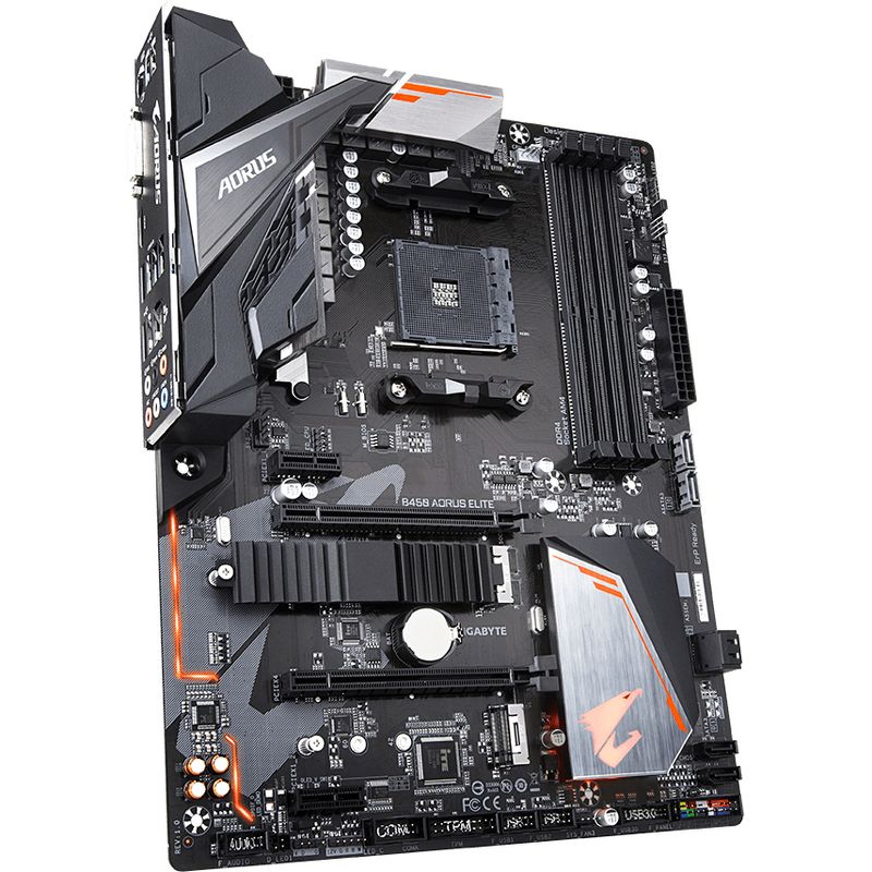 Aorus Ultra Durable B450 AORUS ELITE Desktop Motherboard - AMD Chipset - Socket AM4 - 64 GB DDR4 SDRAM Maximum RAM - UDIMM, DIMM - 4 x Memory Slots
