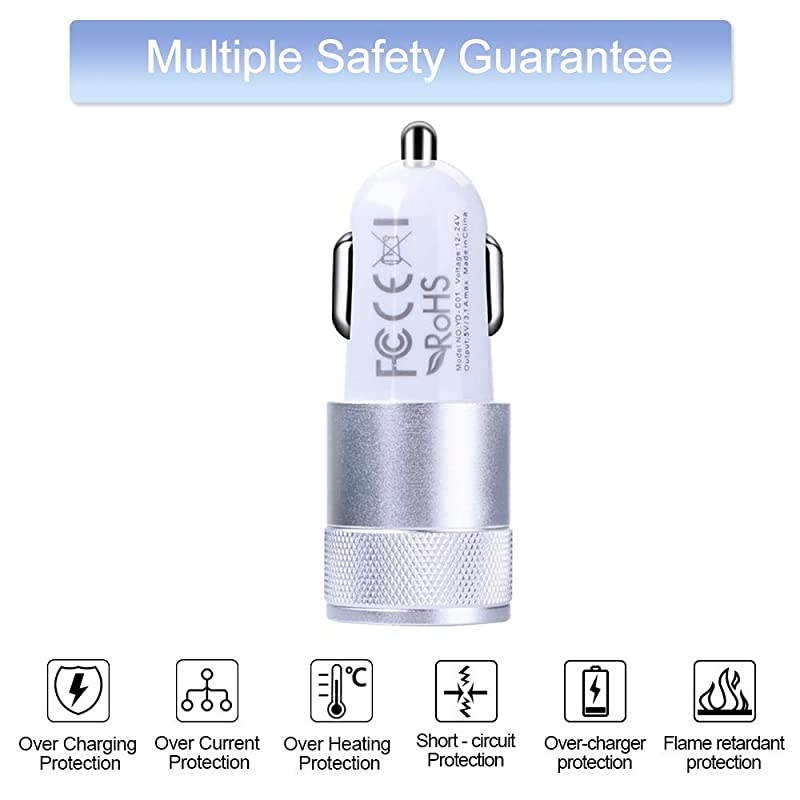 Car Charger,2-Pack 5V/3.4A Fast Charging Dual Port Car Charger Adapter Compatible iPhone 12 11 Pro,Xs,XR,Xs Max,8 7 SE,Samsung Galaxy S20 S21 A10e A20 A50 A80 S10e S9,Note 20 10 9 8, Pixel, Nexus