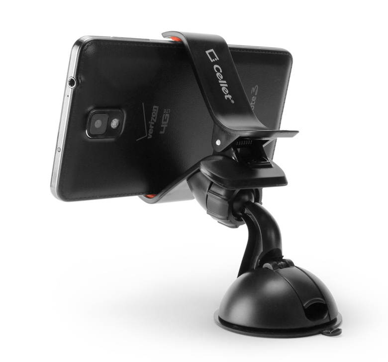 Cellet Universal Clamp Dashboard Windshield w/ Sticky Pad Phone Holder for Smartphones