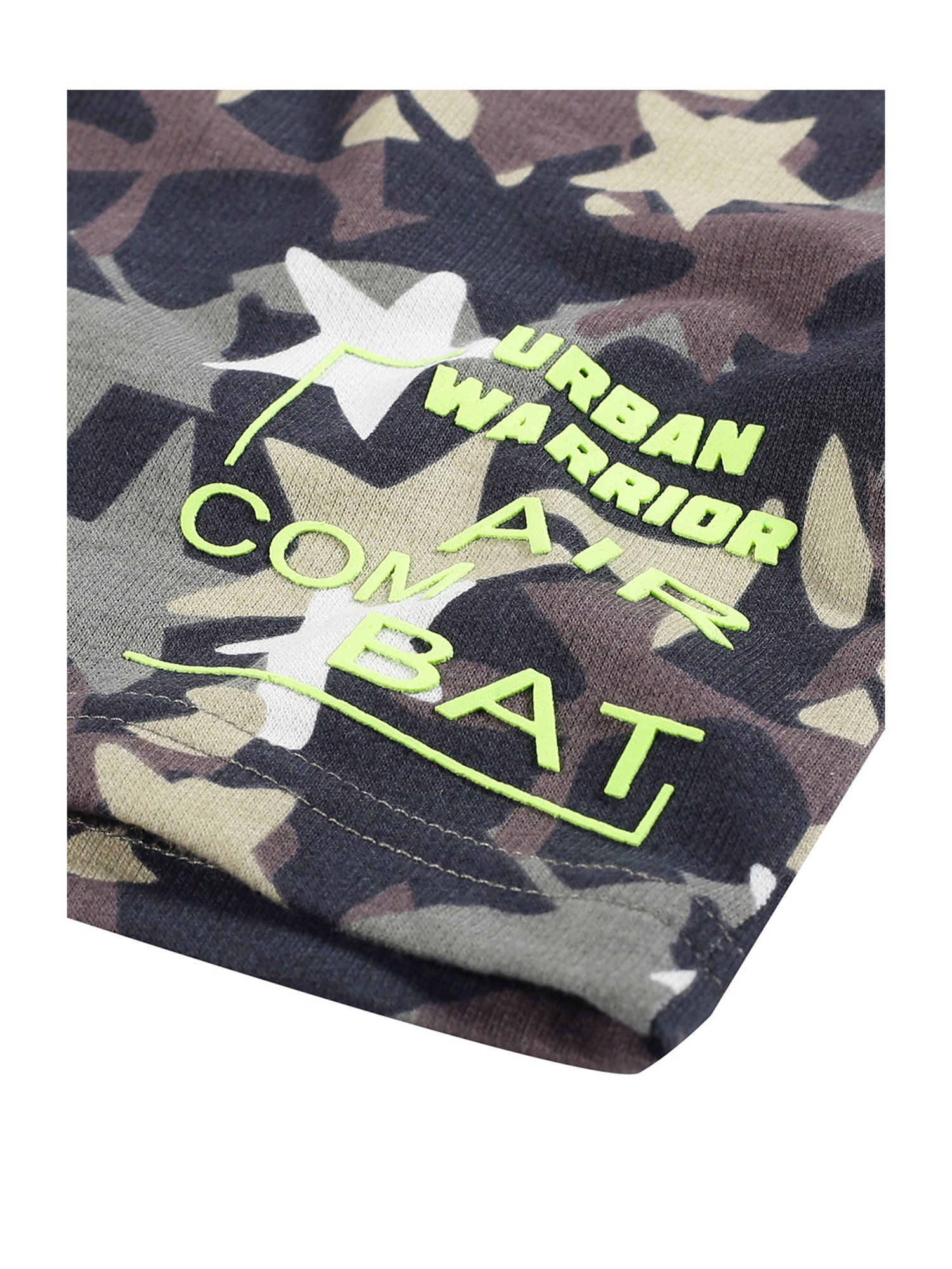 Plum Tree Kids Black & Grey Printed T-Shirt with Shorts