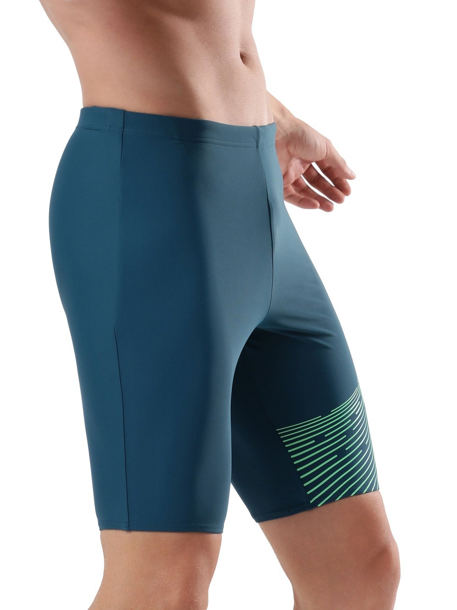 Speedo Dark Teal Regular Fit Printed Sports Shorts