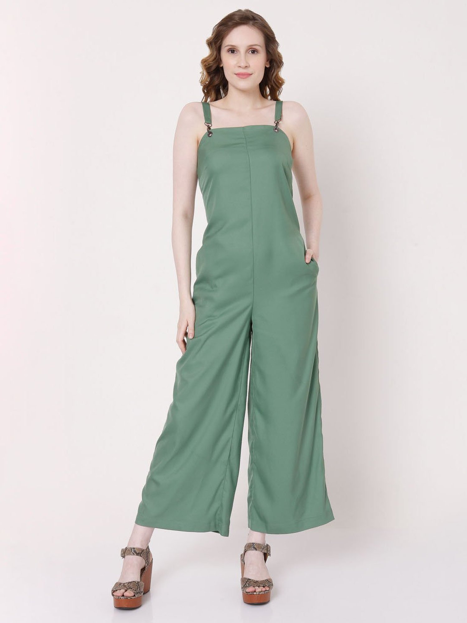 Vero Moda Green Maxi Jumpsuit