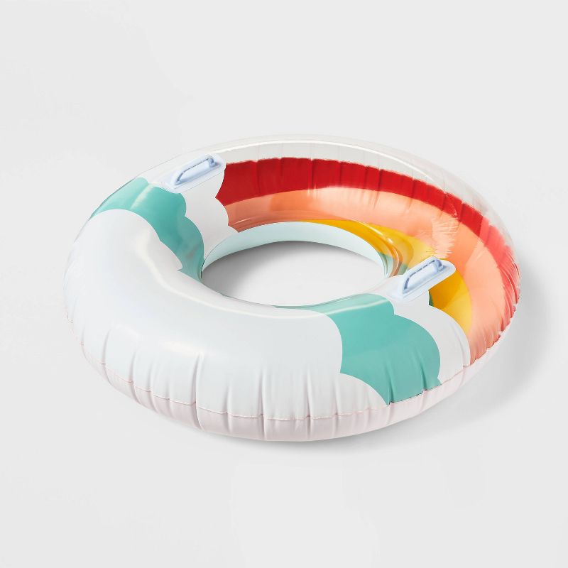 Rainbow Swim Tube 33" Water Float - Sun Squad™