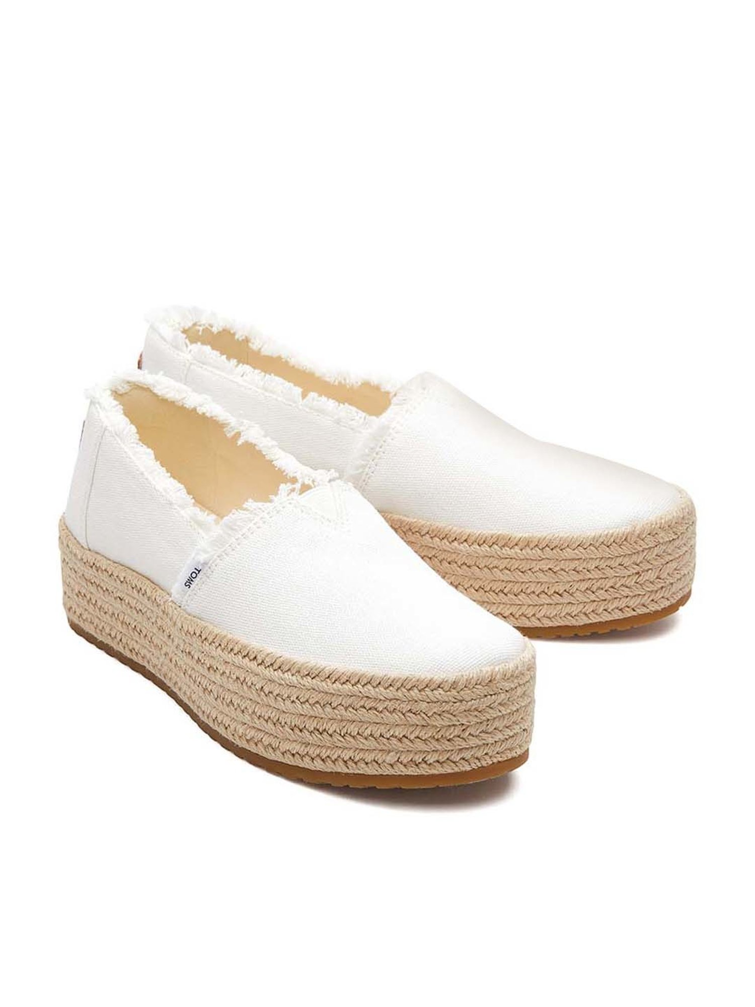 TOMS Valencia Rope Wrap Women's White Espadrille Shoes