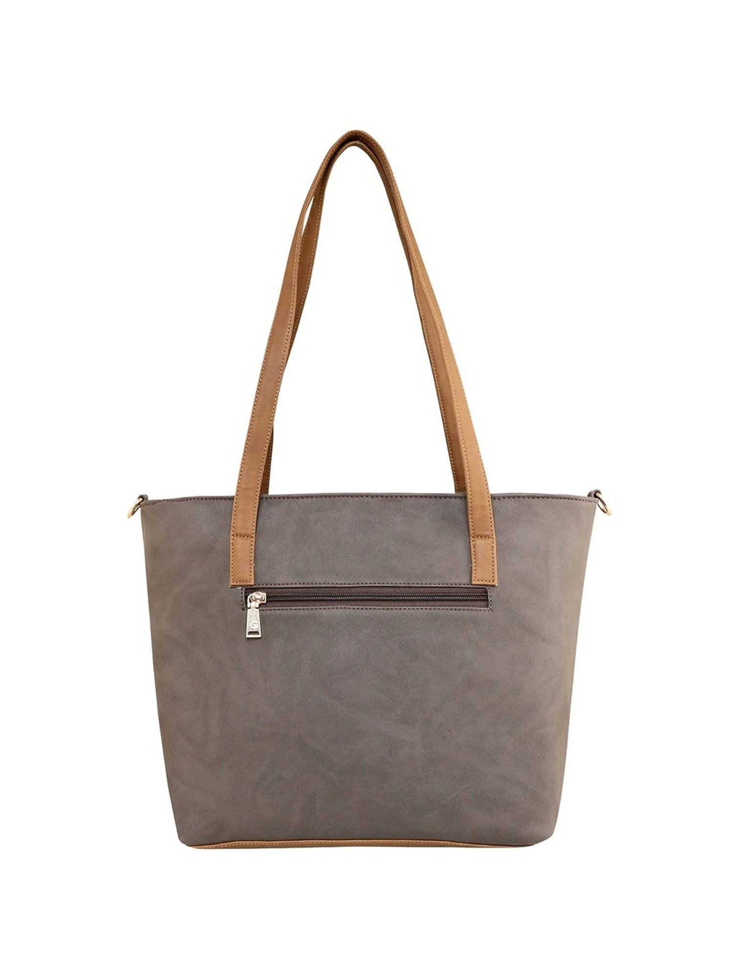 Giordano Grey Color Block Medium Shoulder Handbag