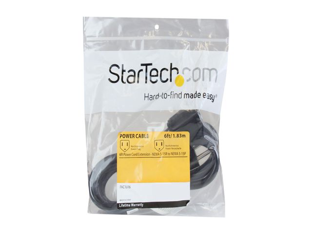 1M 16AWG Heavy Duty Power Extension Cord Power Extension Cable 3 Feet 1 Meters 3 Conductor NEMA 515P to NEMA 515R 13 Amp Power Cable ED70906