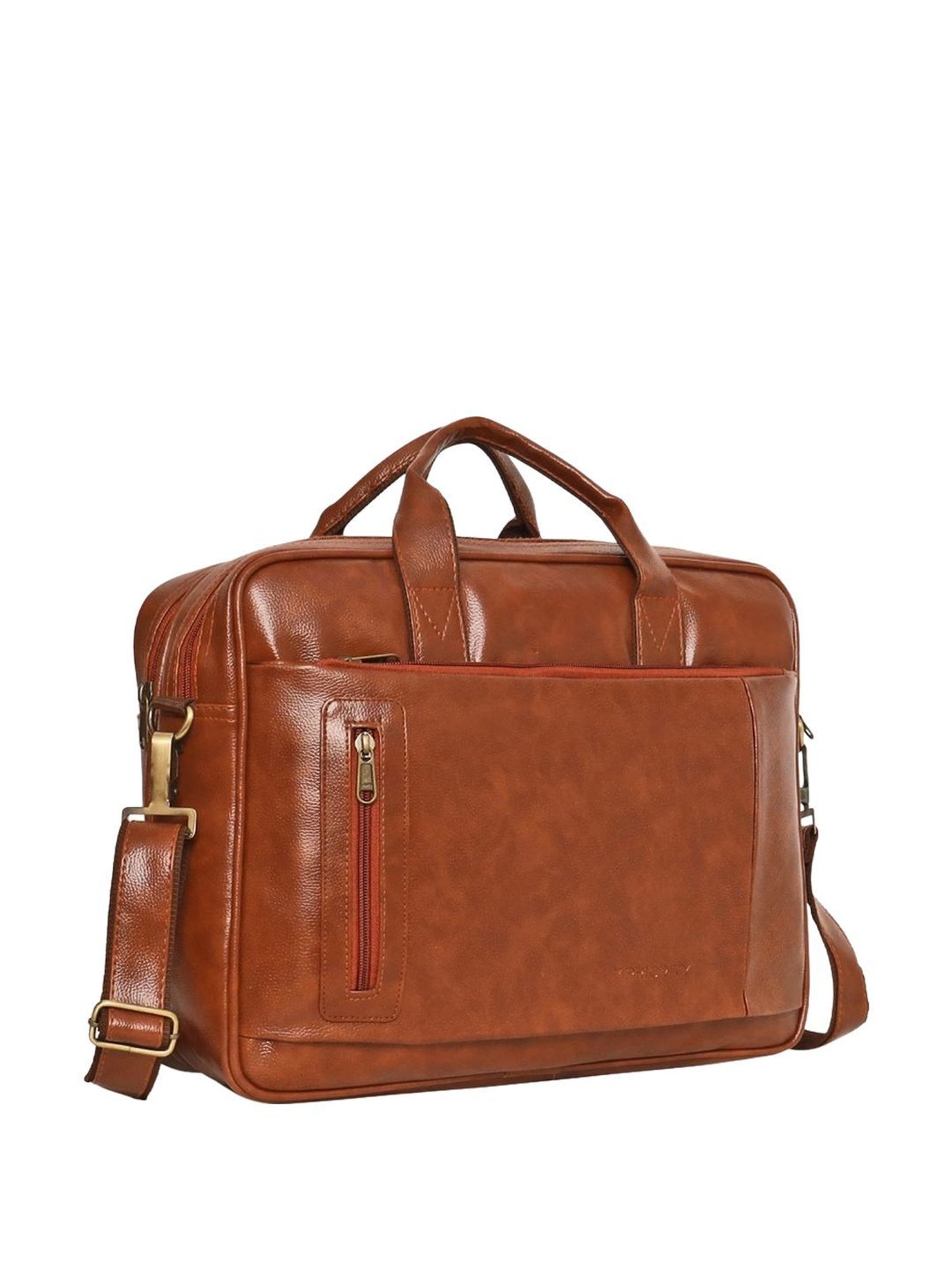Priority Tan Synthetic Large Messenger Bag