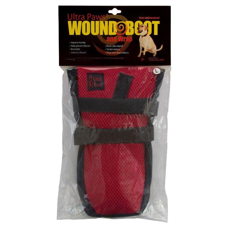 Ultra Paws Wound Dog Boot - XS - Red