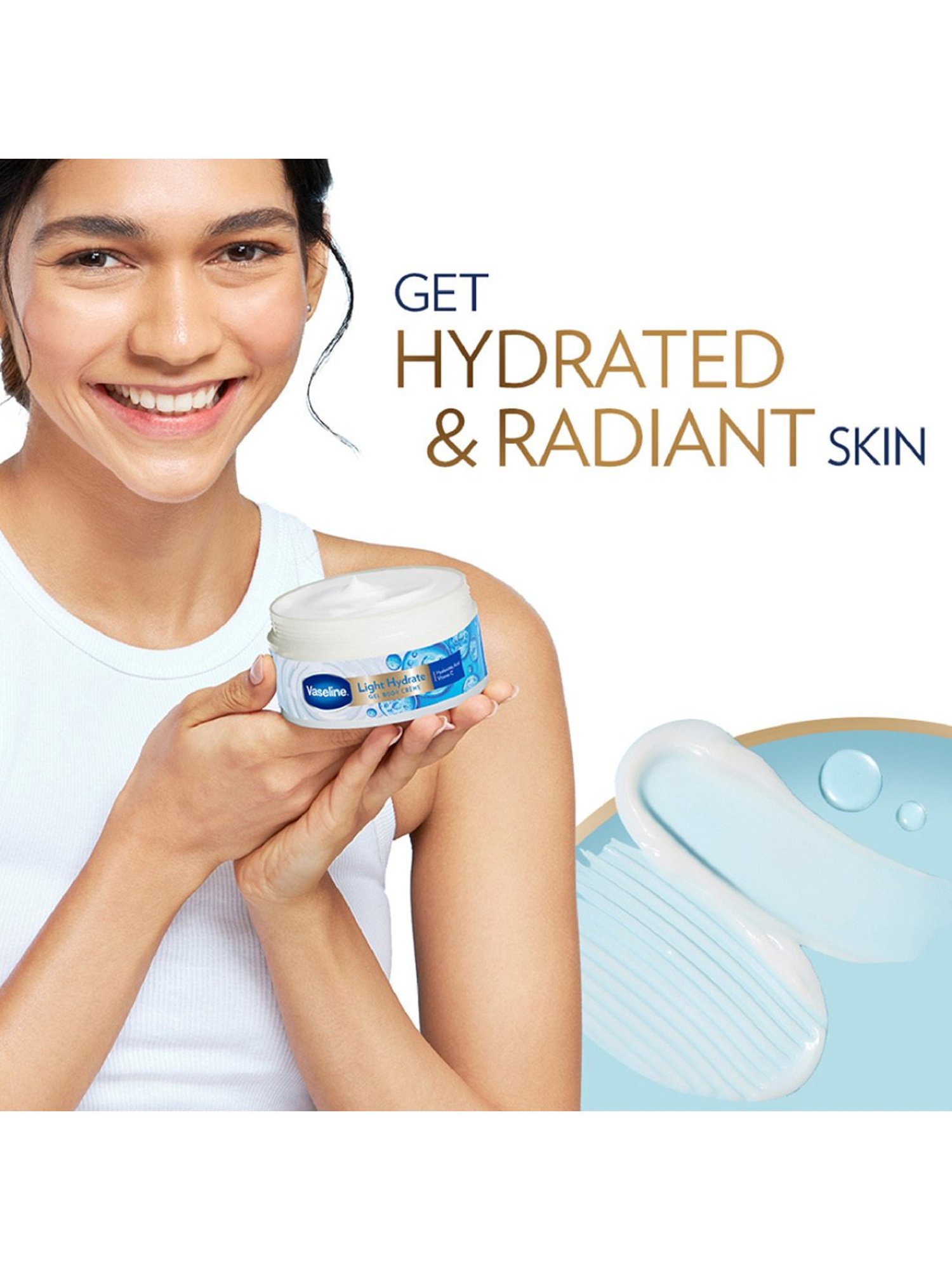 Vaseline Light Hydrate Gel Body Creme - 180 gm