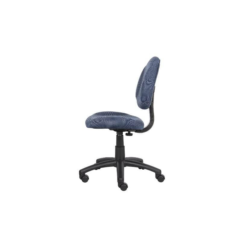 Perfect Posture Delux Fabric Task Chair without Arms in Blue