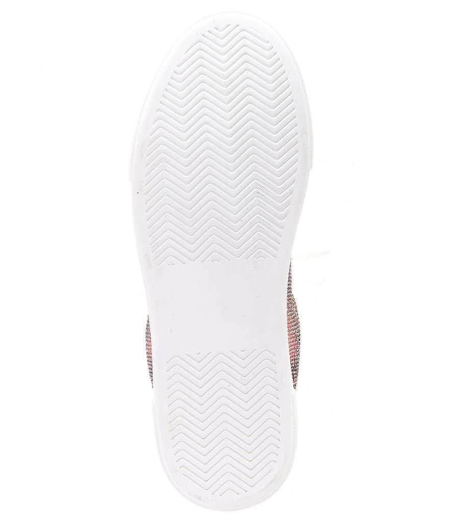 Betsey Johnson Lindsay Plaid Glitter Jewel Embellished Lace-Up Sneakers