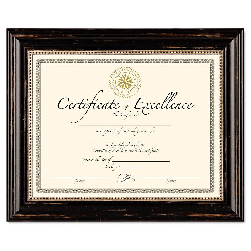 Dax Genova Document Frame 8 12/ x 11 Plastic Black N4100N3T